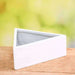 11 inch (28 cm) sml - 007 triangle fiberglass planter (white)