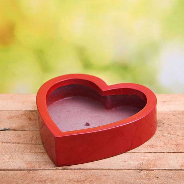 12 inch (30 cm) sml - 013 bonsai heart shaped fiberglass planter (red)