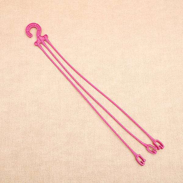 14.9 inch (38 cm) plastic hanger for planters (dark pink) (set of 6) 