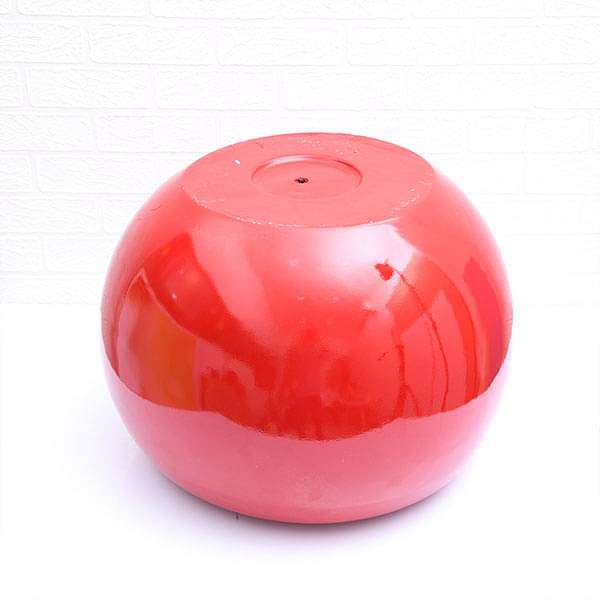 14 inch (36 cm) oth - 6 round fiberglass planter (red)