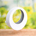 15 inch (38 cm) sml - 014 moon fiberglass planter (white)