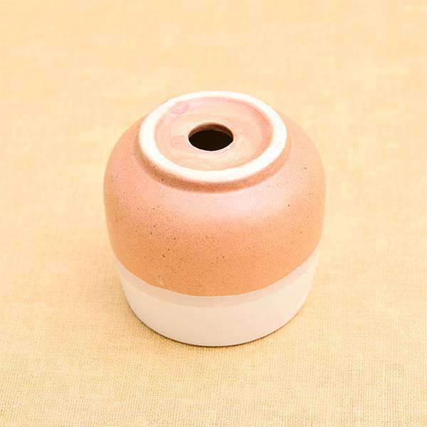 2.8 inch (7 cm) cp009 jar shape round ceramic pot with plate (white 