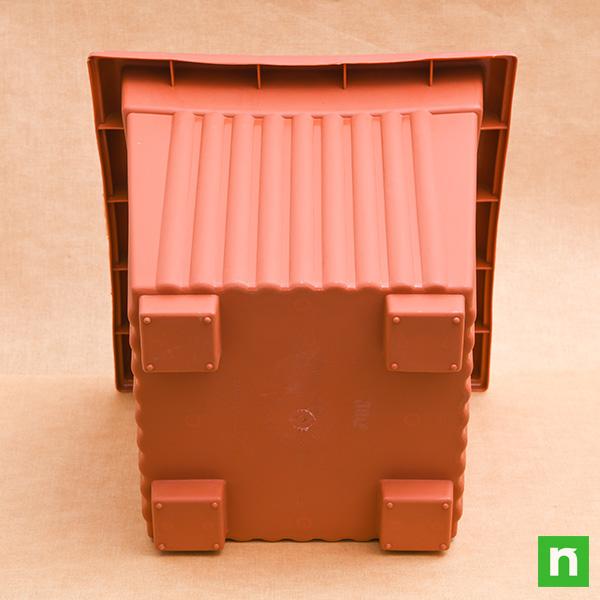 20.1 inch (51 cm) square no.20 plastic planter (terracotta color) 