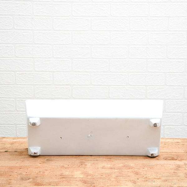 21 inch (53 cm) sml - 005 rectangle fiberglass planter (white)