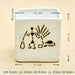 3.5 inch (9 cm) warli painting marble finish square box ceramic pot (light brown) (set of 2) 