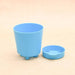 3.9 inch (10 cm) krish no. 10 self watering round plastic planter (turquoise) (set of 6) 