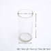 3 inch (8 cm) cylindrical glass vase (6 inch (15 cm) height) 