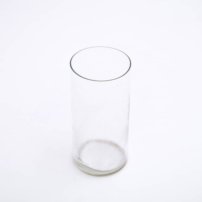 3 inch (8 cm) cylindrical glass vase (6 inch (15 cm) height) 