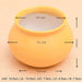 3 inch (8 cm) handi shape round ceramic pot (yellow) (set of 3) 