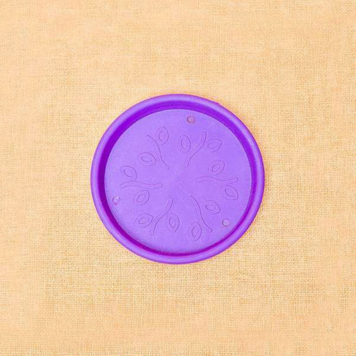 3 inch (8 cm) round plastic plate for 3 inch (8 cm) grower pots (violet) (set of 6) 