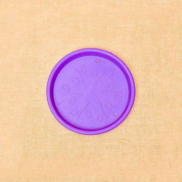 3 inch (8 cm) round plastic plate for 3 inch (8 cm) grower pots (violet) (set of 6) 