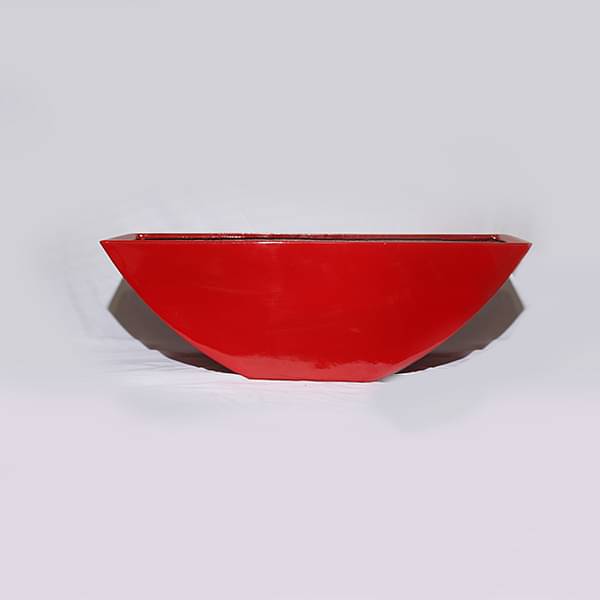 30 inch (76 cm) oth - 4 rectangle fiberglass planter (red)