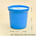 4.1 inch (10 cm) round ceramic pot with rim (blue) (set of 2) 