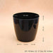 6.3 inch (16 cm) valencia 16 round plastic planter (black) (set of 6) 