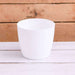 6.3 inch (16 cm) valencia 16 round plastic planter (white) (set of 6) 