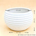 6.5 inch (17 cm) ring pattern marble finish round ceramic pot (white) (set of 2) 