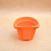 7.9 inch (20 cm) bello wall mounted d shape plastic planter (orange) (set of 6) 