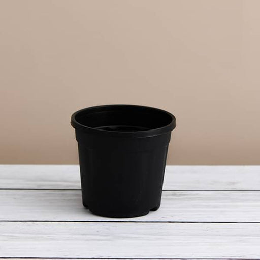 7 inch (18 cm) grower round plastic pot (black) (set of 6) 