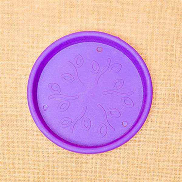 9.6 inch (24 cm) round plastic plate for 10 inch (25 cm) grower pots (violet) (set of 3) 