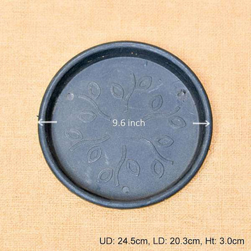 9.6 inch (24 cm) round plastic plate for 9 inch (23 cm) 