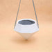 9.8 inch (25 cm) sml - 015 diamond hanging fiberglass planter (white)